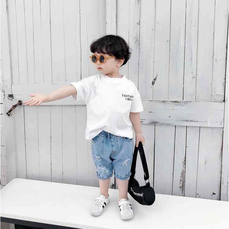 Quần Ngố Cho Bé Trai Bé Gái Hàn Quốc, Quần Short Jean Trẻ Em  Từ 0 Đến 6 Tuổi Kamili Shop Size 8-25kg QS4