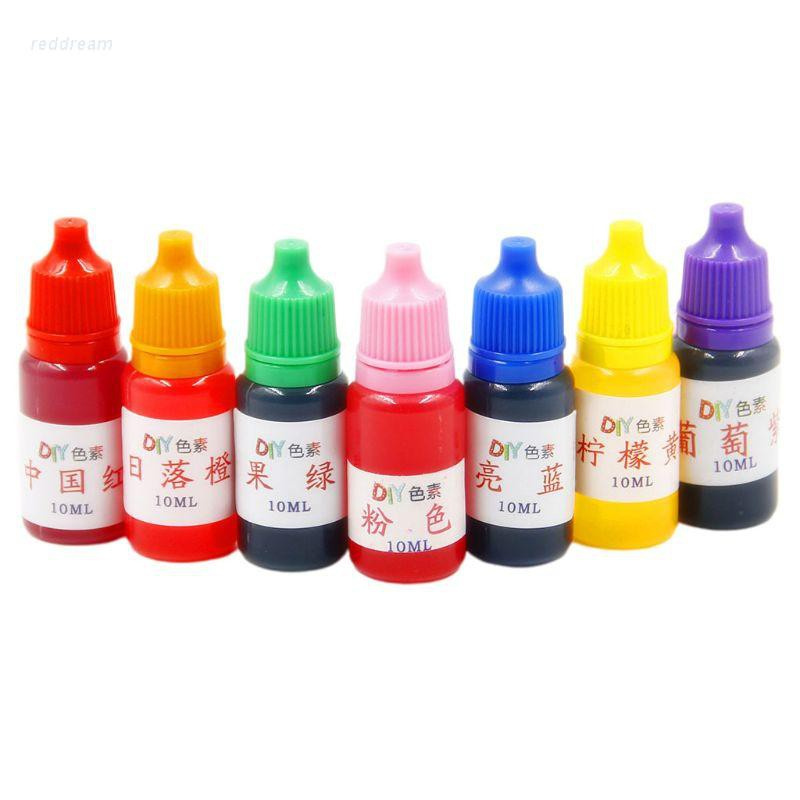 Bộ 7 lọ màu nhuộm epoxy UV resin nhiều màu sắc dùng làm trang sức 10ml