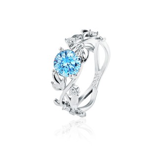Nhẫn mạ bạc đính đá sapphire dành cho nữ