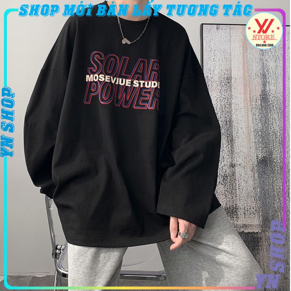 Áo thun tay dài SOLAR phông nam nữ form rộng unisex oversize ulzzang