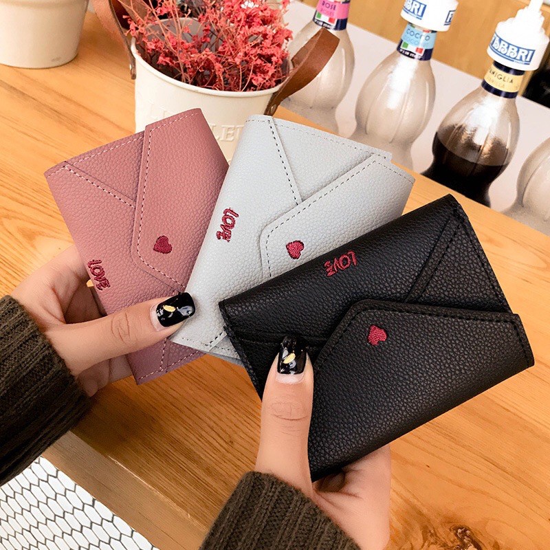 Ví Nữ Cầm Tay From Korea Trái Tim Love V238 Hot Trend - Hazo