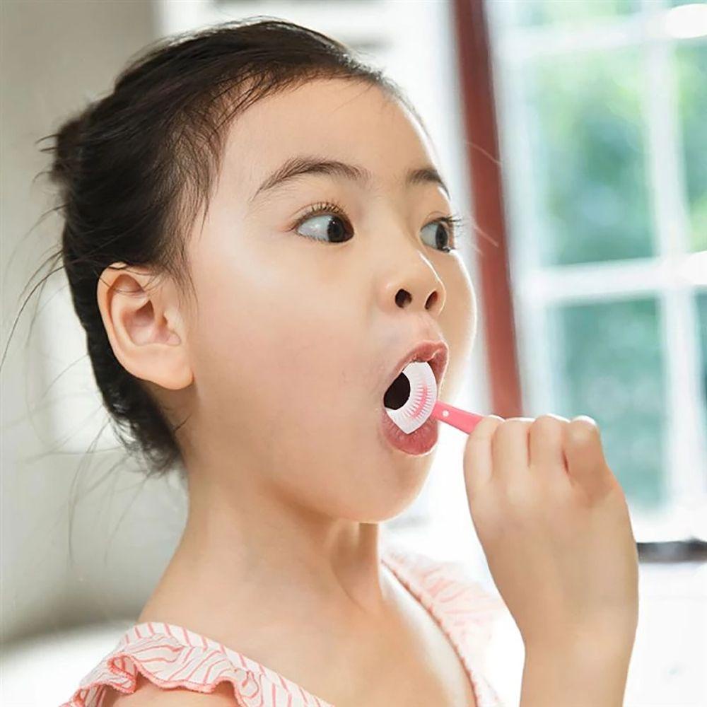 AUGUSTINA Bàn Chải Đánh Răng Silicone Hình Chữ U Tiện Lợi Cho Bé 2-12 Tuổi