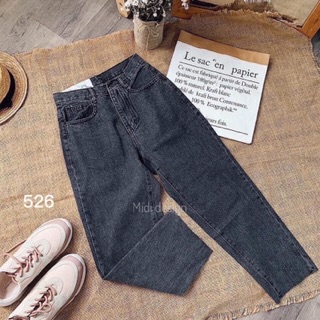 Quần Baggy Jeans xám đen basic hình thật