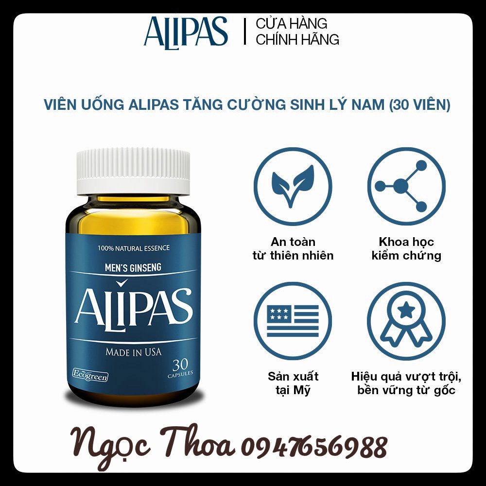 Viên uống alipas tăng cường sinh lý nam 30 viên - ảnh sản phẩm 1