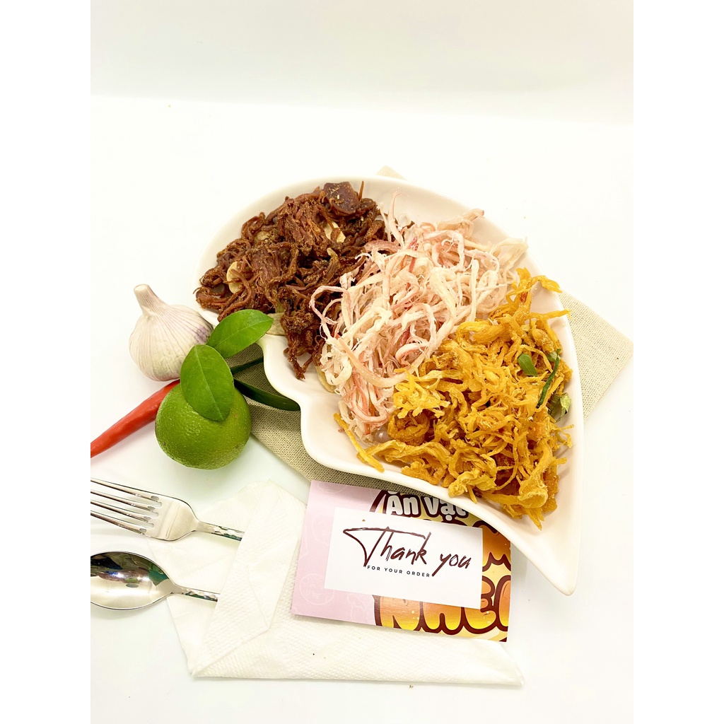 Khô mix 3 vị( Heo-Mực-Gà ) Nhem Nhem 300g Đồ ăn vặt Hà Nội vừa rẻ vừa ngon | BigBuy360 - bigbuy360.vn