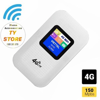 Bộ phát wifi di dộng từ sim 4G LTE M100 Bộ phát wifi 4G có màn hình LCD Pin 2400 Mah - Hỗ trợ vừa sử dụng vừa sạc