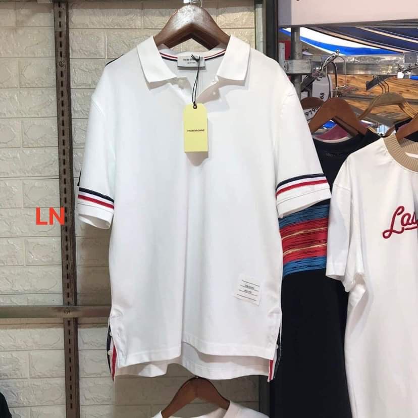 Áo polo Nam Nữ  viền tay Chất cotton su LN 407