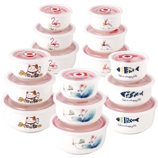 bộ bát sứ có nắp hút chân không( quay lò vi sóng nhiệt độ cao)