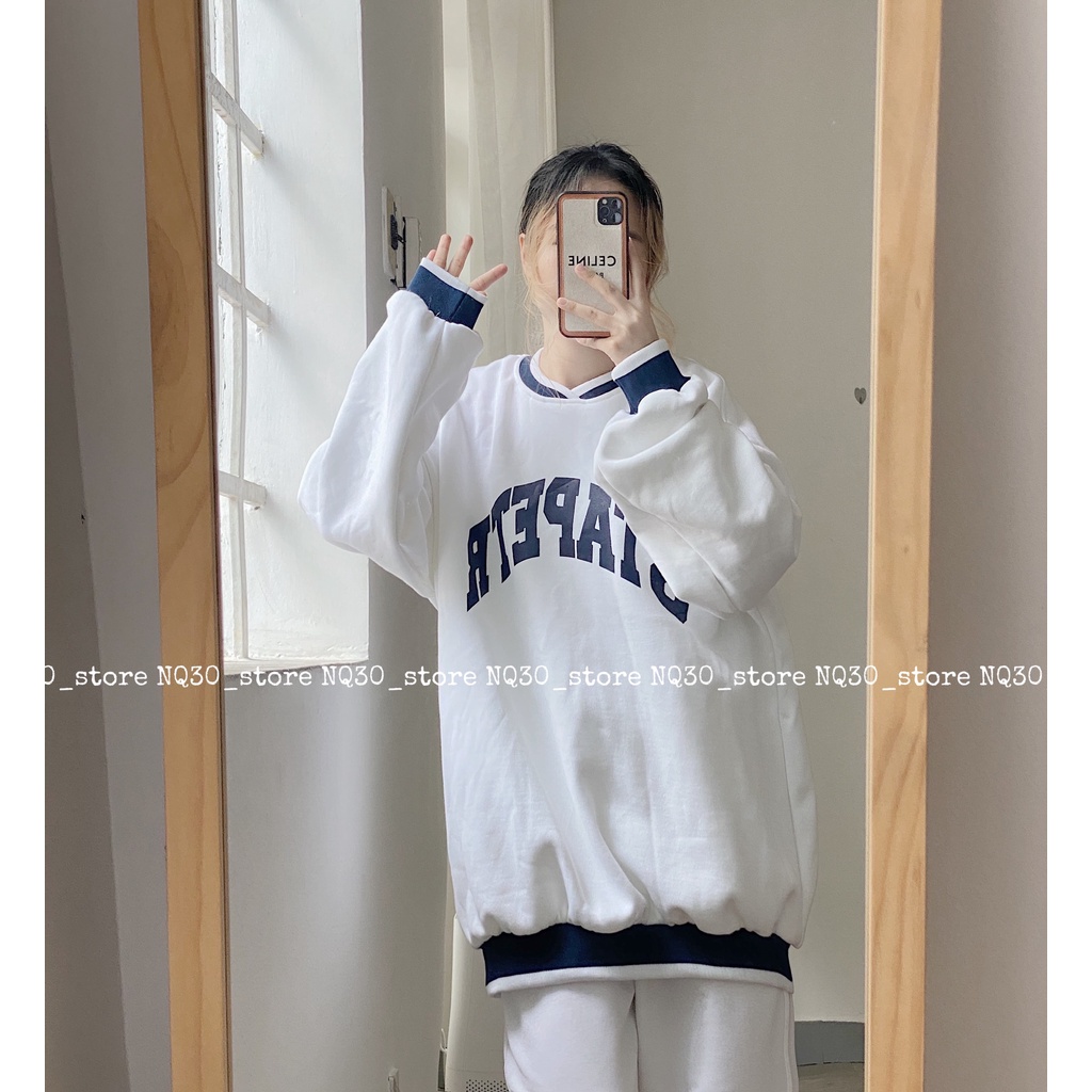 Áo Sweater STAPERT Nỉ Bông Form Rộng Nam Nữ Unisex | BigBuy360 - bigbuy360.vn