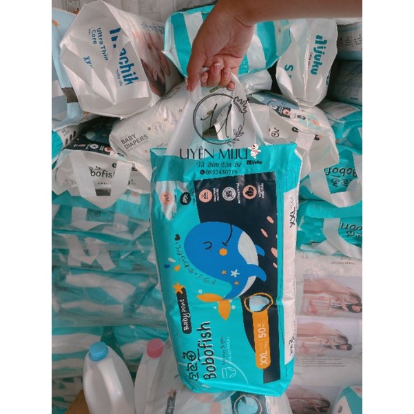 TÃ QUẦN TÃ DÁN BOBOFISH CÁ HEO DÙNG THỬ 50 MIẾNG S M L XL XXL