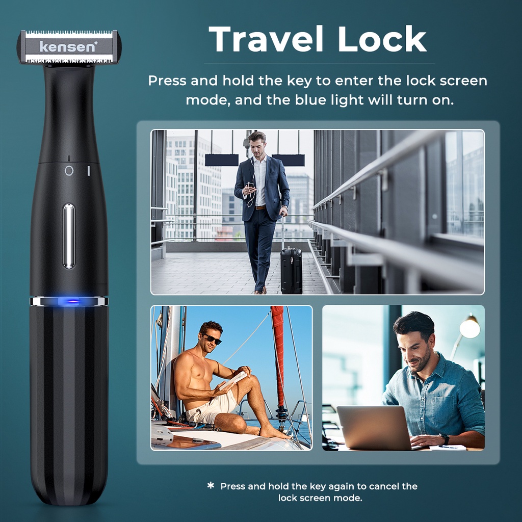 Tông đơ cạo râu KENSEN 2 trong 1 chống thấm nước sạc usb chuyên dụng cho nam