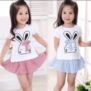 Váy thỏ nơ cho bé gái