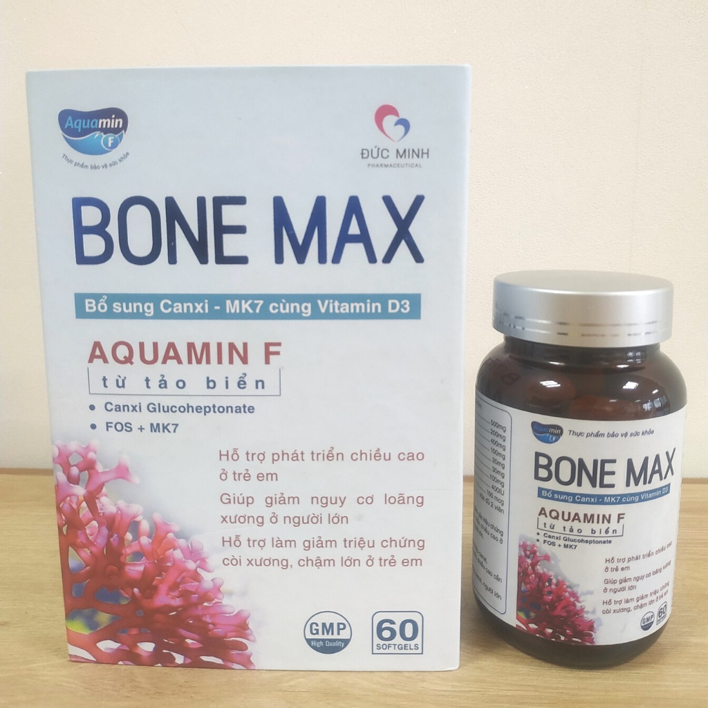 Canxi hữu cơ Bone Max, Bổ sung canxi cho bà bầu, giảm nguy cơ loãng xương - Hộp 60 viên - PharmaOTC