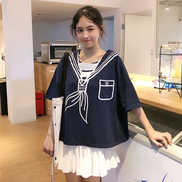 Áo Thun Nữ Tay Ngắn Dáng Rộng In Hình Dễ Thương Thiết Kế Mới