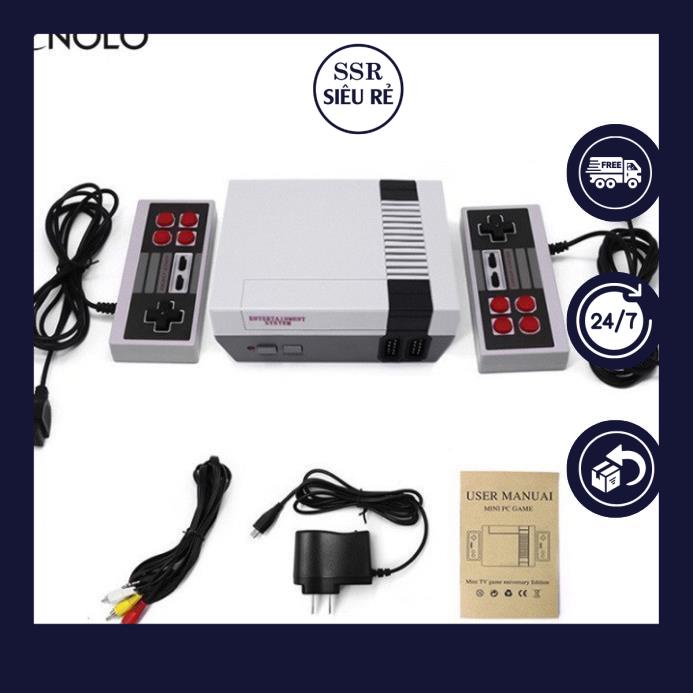 Máy Chơi Game Cổ Điển NES 8 Bit Có 620 Game Kèm 2 Tay Cầm Rời Dây AV Ra Tivi Và Adapter (PD177230)