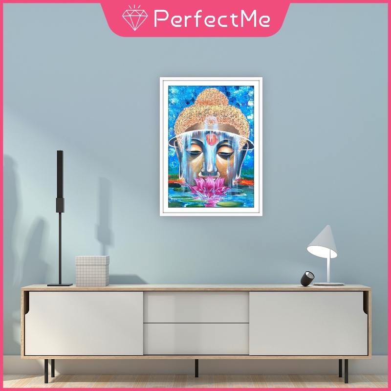 Bộ tranh đính đá 5d kích thước 30x40cm tự làm họa tiết phật giáo 3d dùng trang trí độc đáo