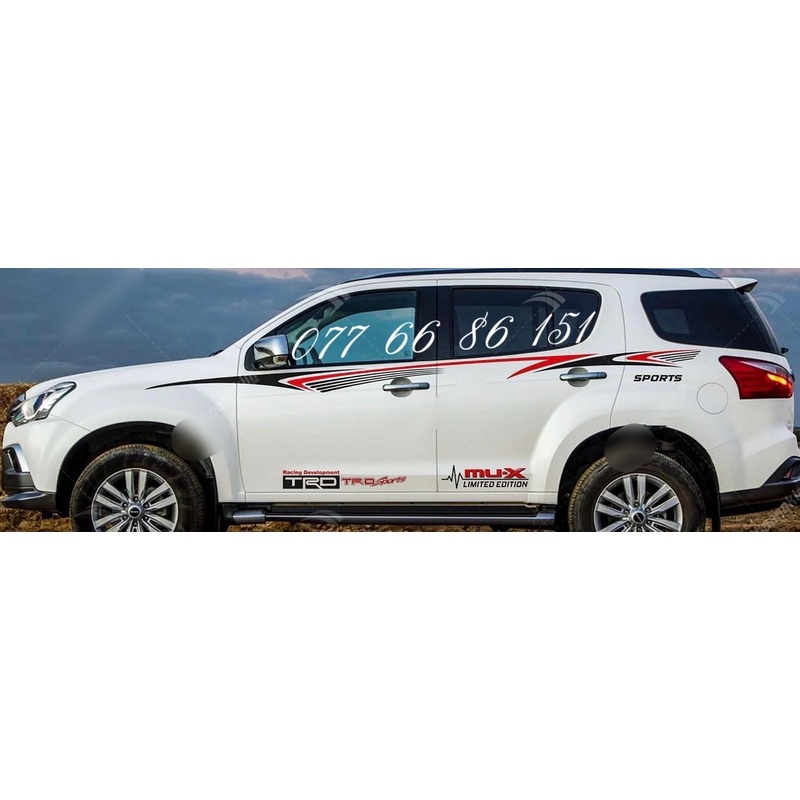 Tem Dán Sườn Xe Isuzu Mux. Tem Dán Sườn Xe Isuzu mu-x