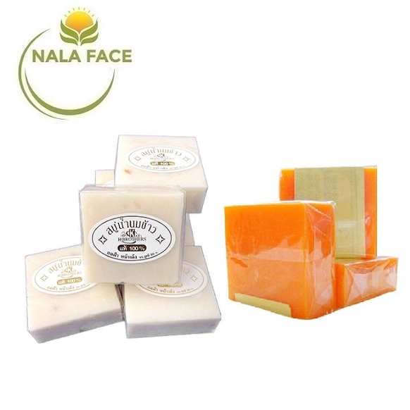 Lẻ 1 Xà phòng Sữa Gạo / Xà Phòng Cam Nghệ Jam Rice Milk Soap 60g - Thái Lan