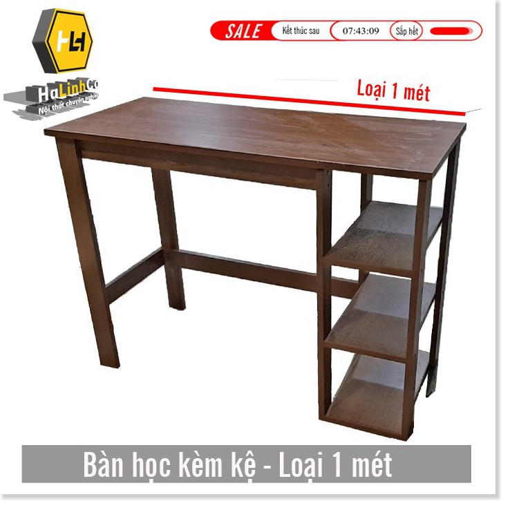 Bàn làm việc kèm kệ sách & Bàn học kèm kệ sách thông minh dạng lắp ghép tiện lợi