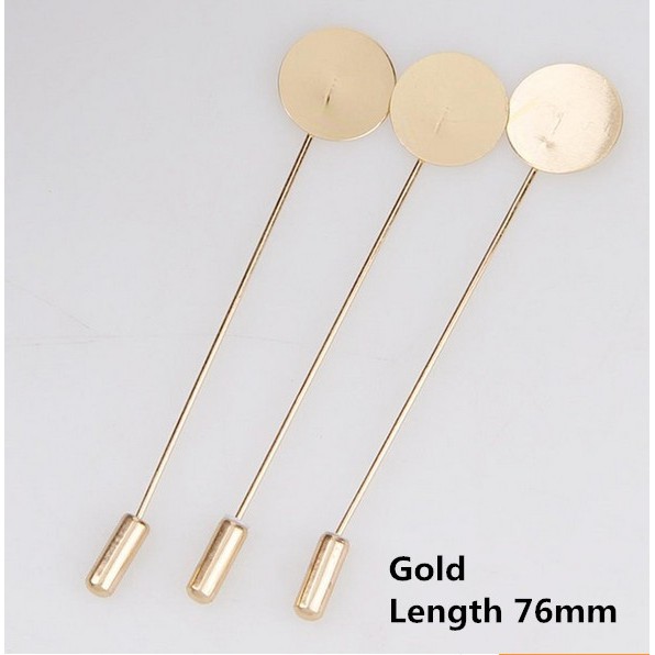 Bộ 10 Ghim Cài Áo Dài Bằng Hợp Kim Đồng Mạ Vàng/Bạc DIY