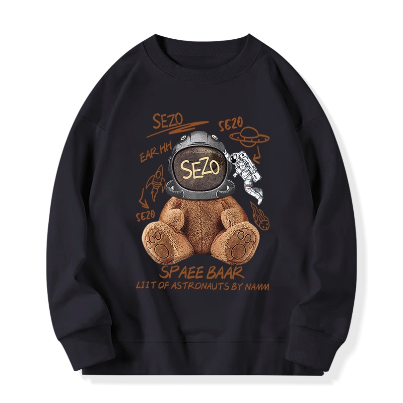 Áo sweater SELVZE chất liệu cotton cổ tròn phong cách Mỹ thời trang cao cấp cho nữ