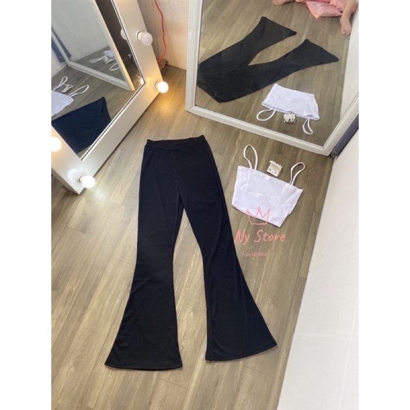 QUẦN THUN ỐNG LOE LƯNG CAO ÔM CỰC XINH Q6