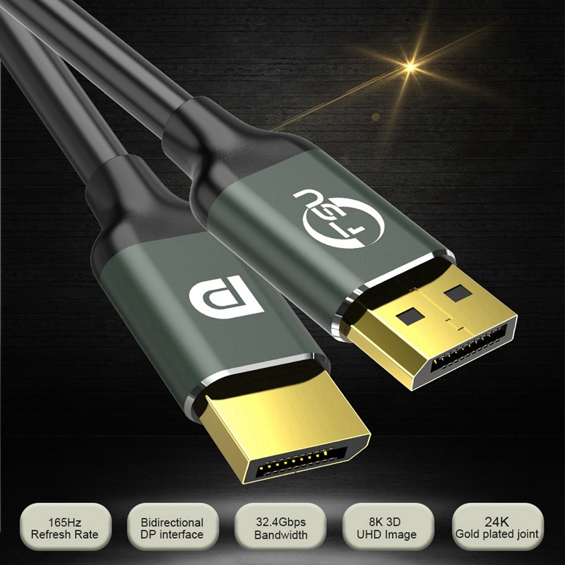 Cáp chuyển đổi FSU DISPLAYPORT 1.4 8K 4K HDR 144HZ 165HZ 1.4 cổng màn hình 1.4 1.5M cho video PC LAPTOP TV DP