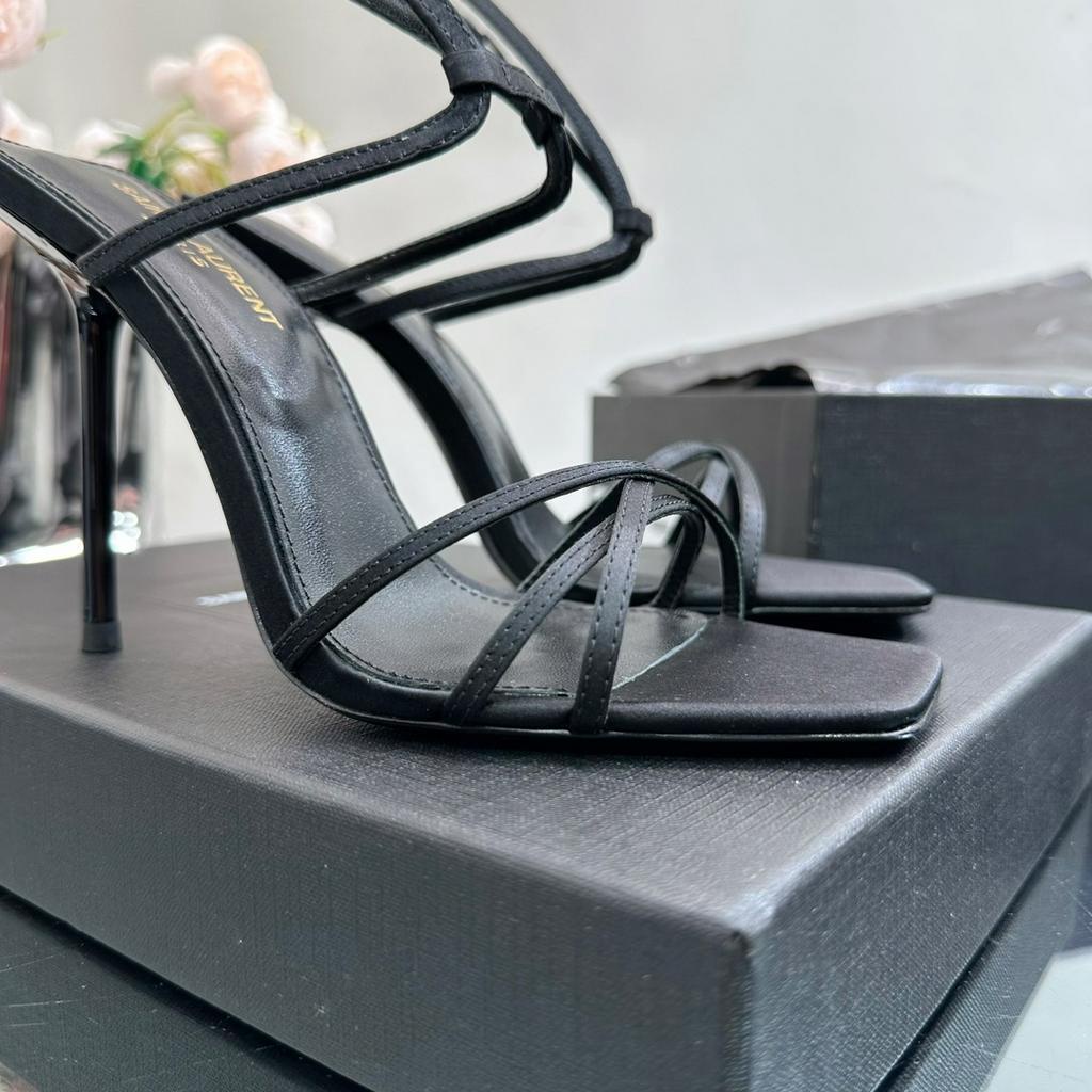 Giày cao gót da thật thời trang cao cấp Saint Laurent phong cách trẻ trung, thời thượng