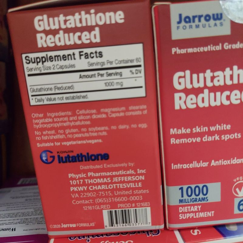 Viên uống trắng da GLUTATHION 1000mg ( USA, Hộp 60 viên) date 2024