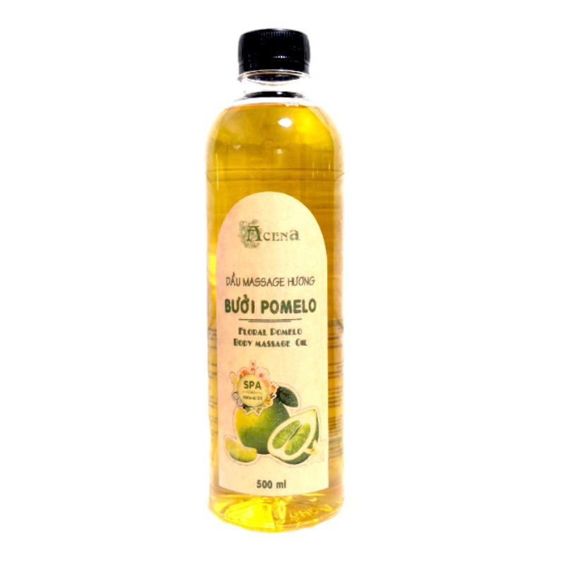 Dầu Massage Body Toàn Thân Bưởi Pomelo ACENA 500ml Chuẩn Spa, Trơn Tay