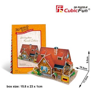 Mô hình giấy 3D CubicFun - Bộ nhà truyền thống Đức -Rural Cabins-W3128h