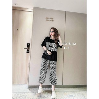 BỘ MẶC NHÀ NỮ ÁO CỘC TAY QUẦN LỤA DÀI D.O