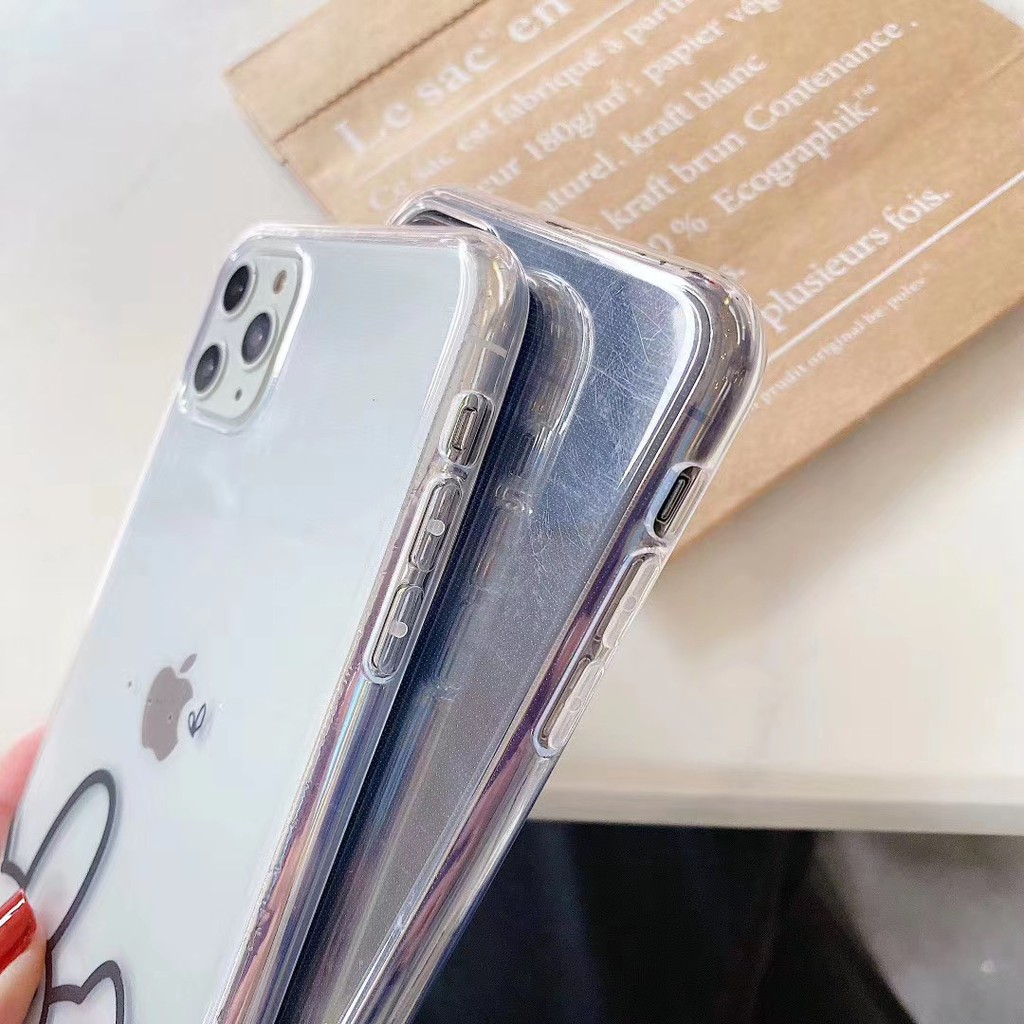 Ốp điện thoại mềm họa tiết đường nét đơn giản cho iPhone 7 8 SE2020 plus X XS XR XSmax 11 Pro Promax | BigBuy360 - bigbuy360.vn