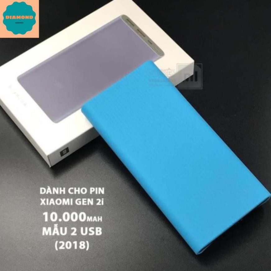 Bao ốp Pin sạc dự phòng Xiaomi Gen 3 10000mAh, Bao ốp silicon Full màu bảo vệ sạc dự phòng chống trơn trượt