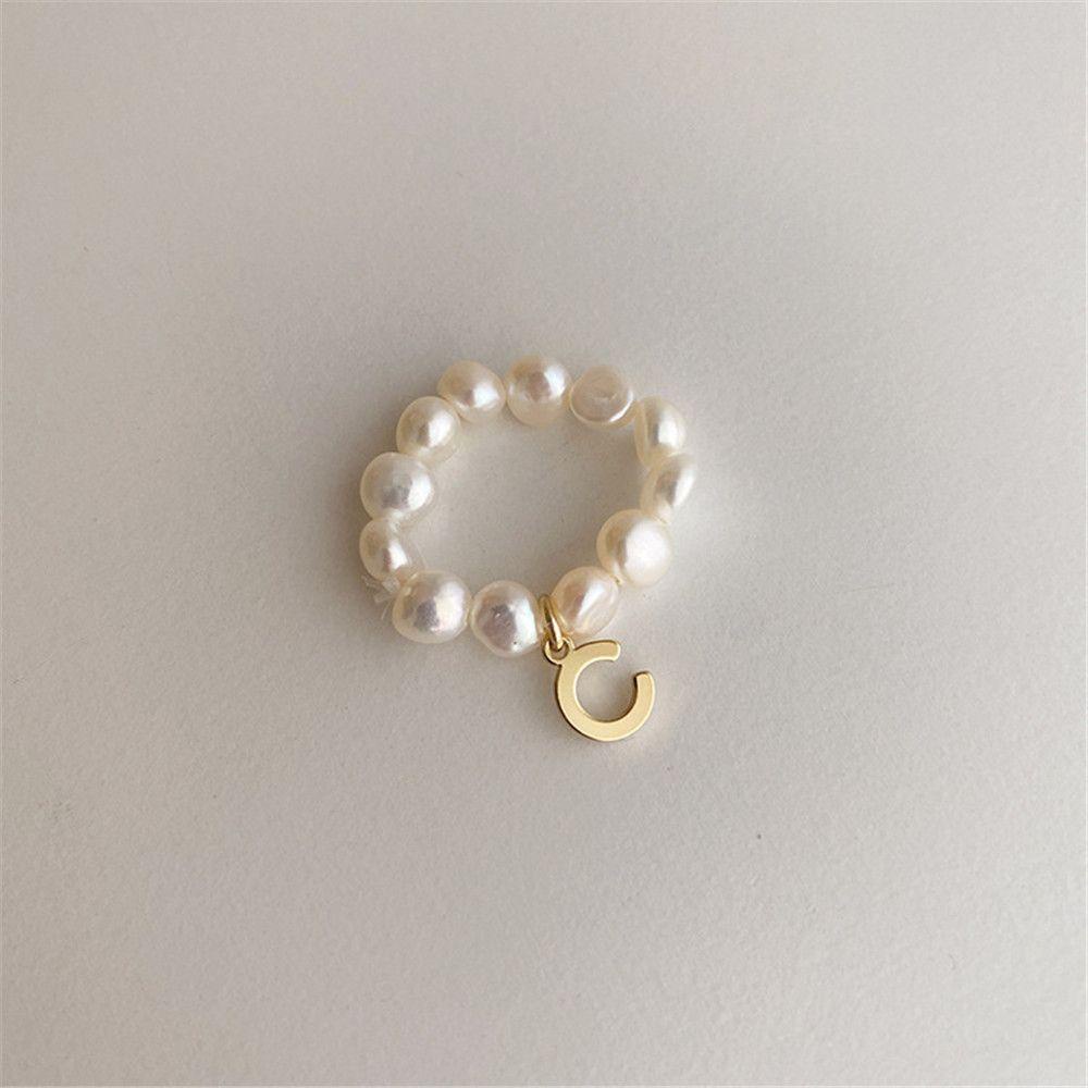 WATTLE Nhẫn Mặt Chữ Thời Trang Thích Hợp Làm Quà Tặng Cho Bạn Gái