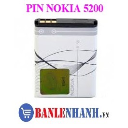 PIN NOKIA 5200 BL-5B	[PIN NEW 100%, ZIN ]