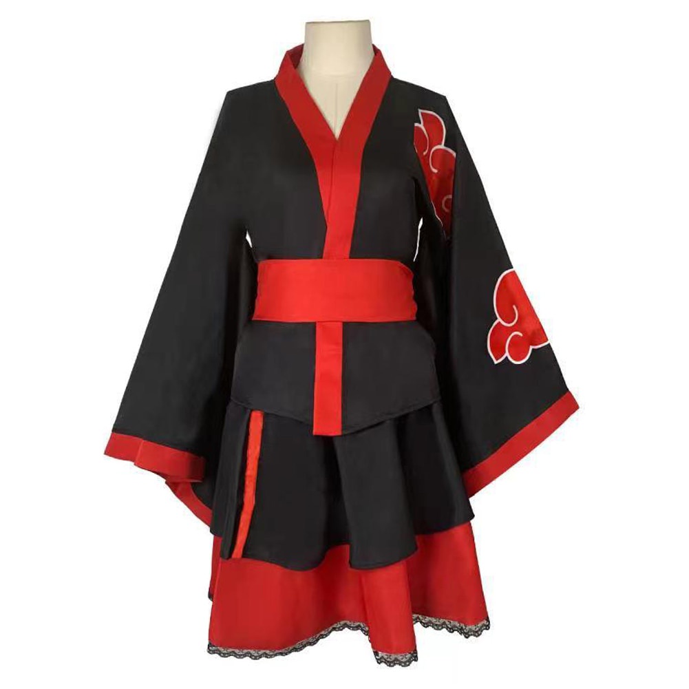In Stock Anime Akatsuki Uchida Tobias Obito Cosplay Costume Adult Girl dress outfit Halloween Cảnival Suite