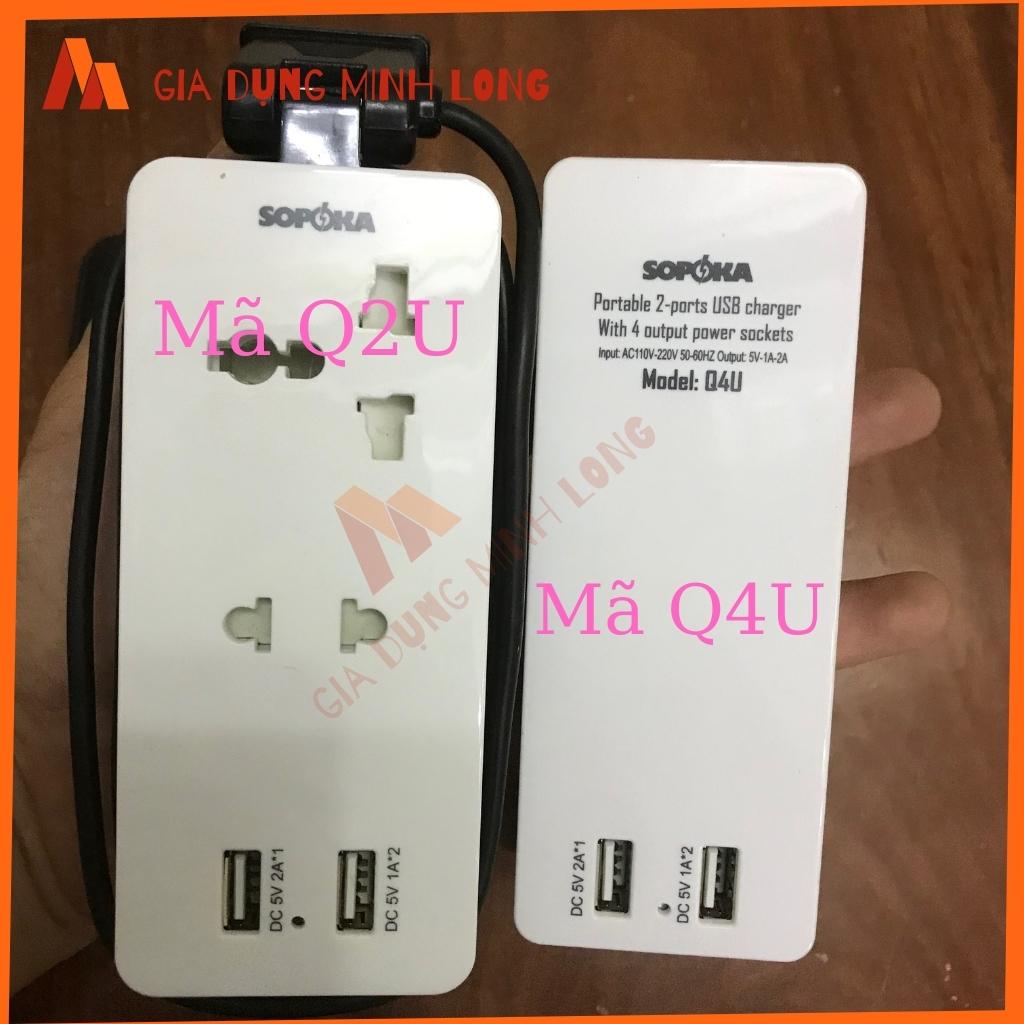 Ổ cắm điện thông minh SOPOKA Q2U Q4U ổ điện tích hợp cổng USB tiện lợi