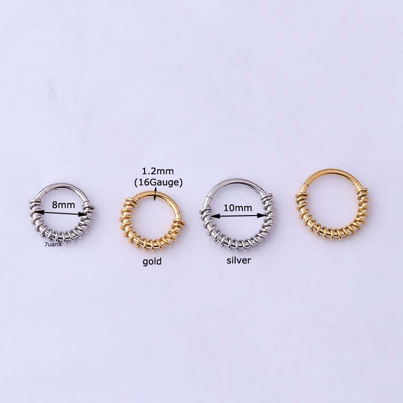 1 Khuyên Tai/Mũi 16G/10mm Bằng Thép Không Gỉ Thời Trang