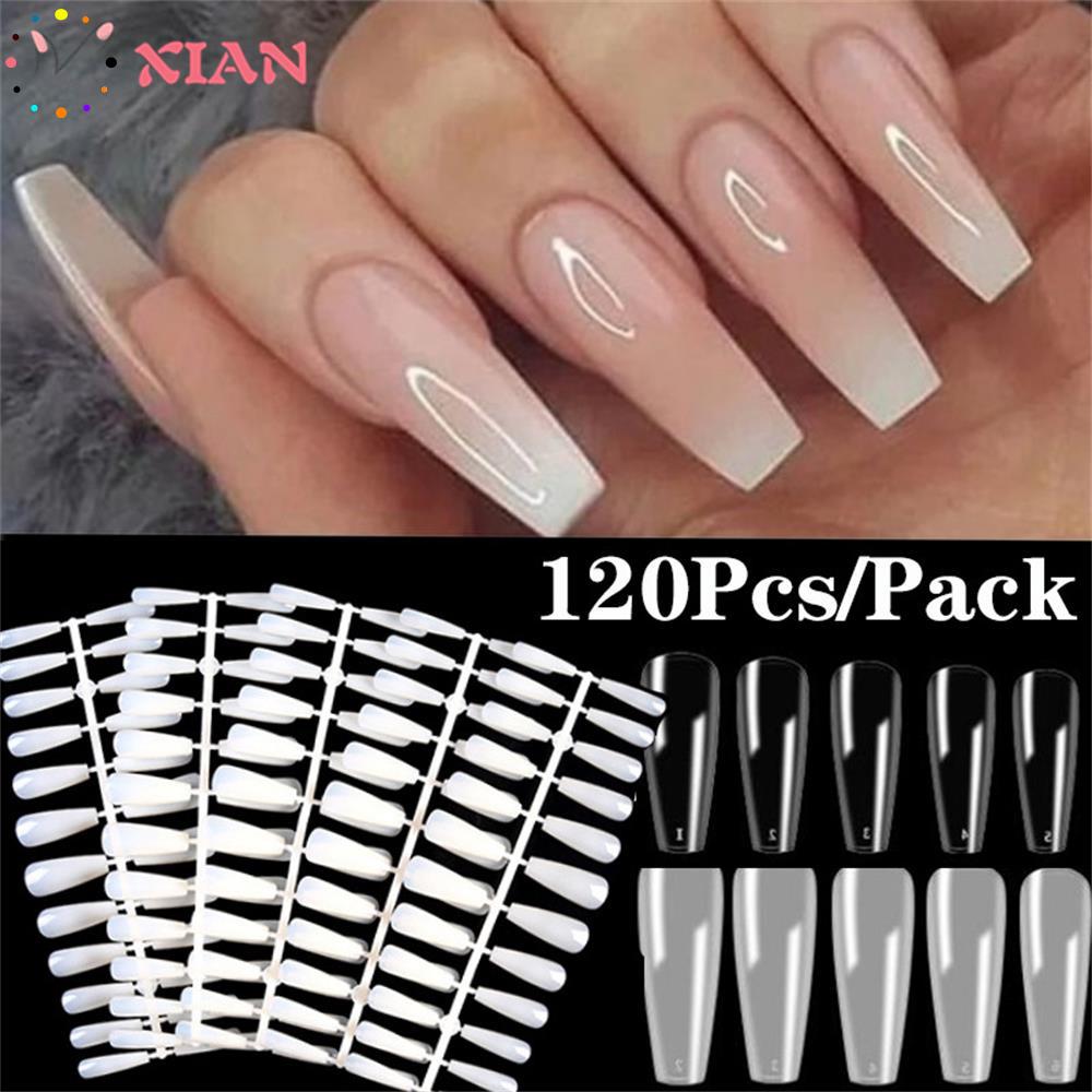Set 120 Móng Tay Giả Bằng Acrylic Dùng Làm Móng Tay Diy