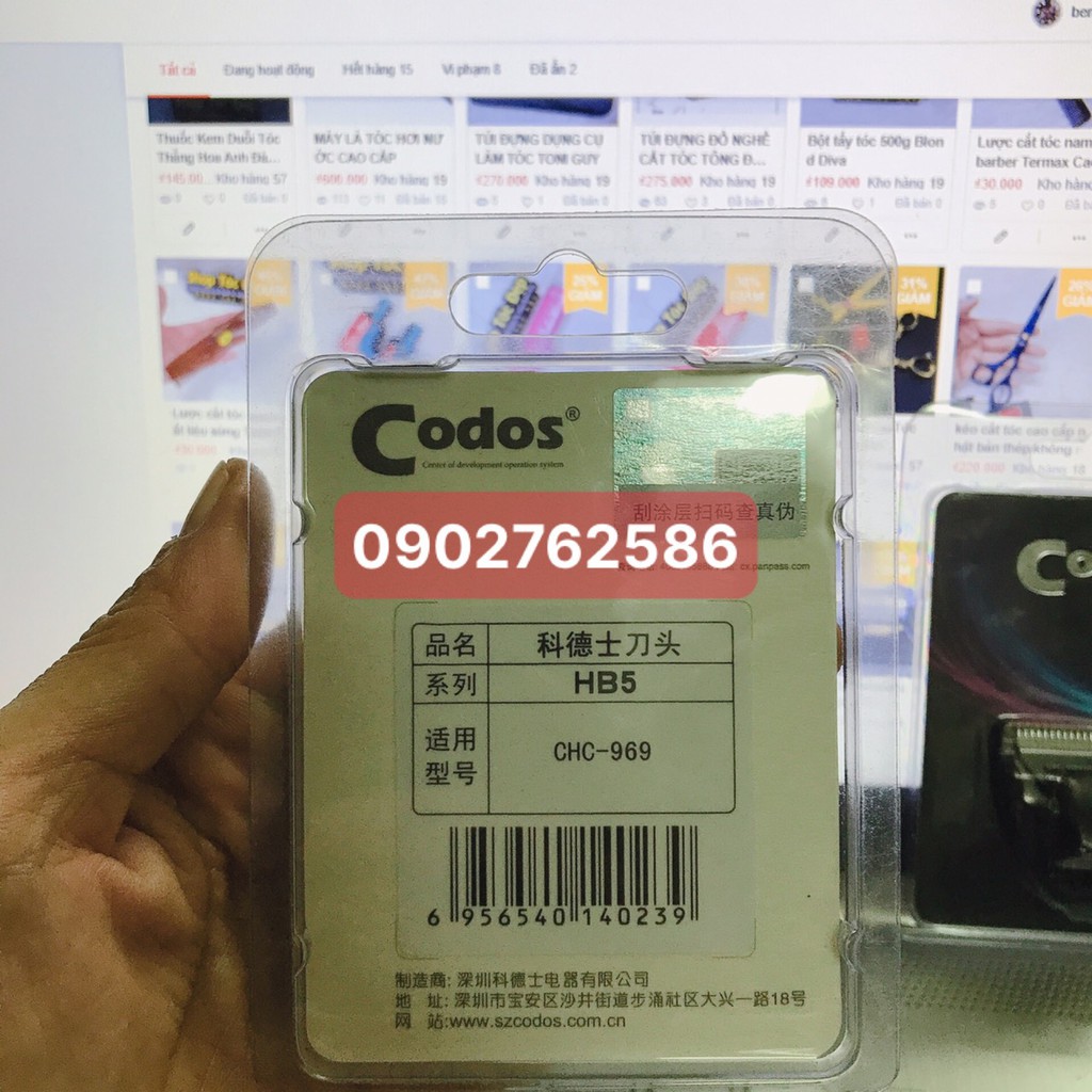 Lưỡi Tông Đơ  Codos CHC-969