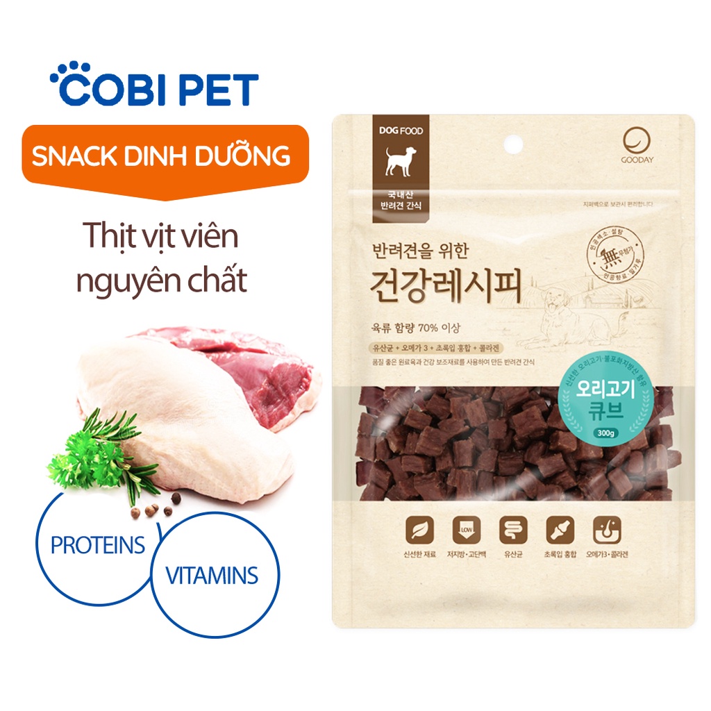 Snack Dinh Dưỡng Bánh Thưởng Thịt Viên Giàu Đạm Cho Chó GOODAY 300g