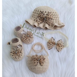 Nơ Voan Chấm Bi Trang Trí Đồ Handmade Cho Bé