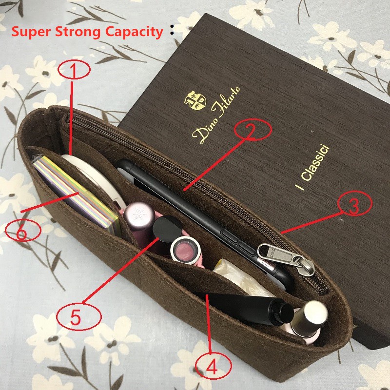 Lót túi giữ form lv pochette accessories  multi pocket bag organiser insert Túi xách Trọn gói Túi mật Gói thu thập Túi dọn dẹp