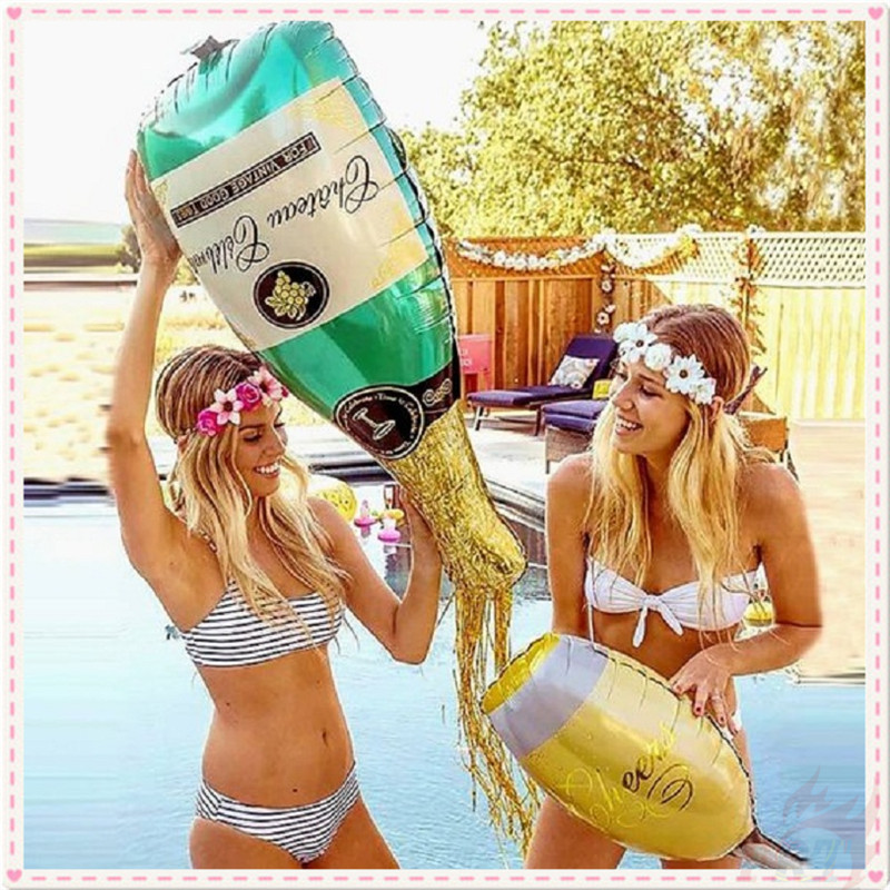 ♦ Trang Trí Tiệc - Bong Bóng ♦ 1 Bong Bóng Trang Trí Chai Rượu Sâm Panh