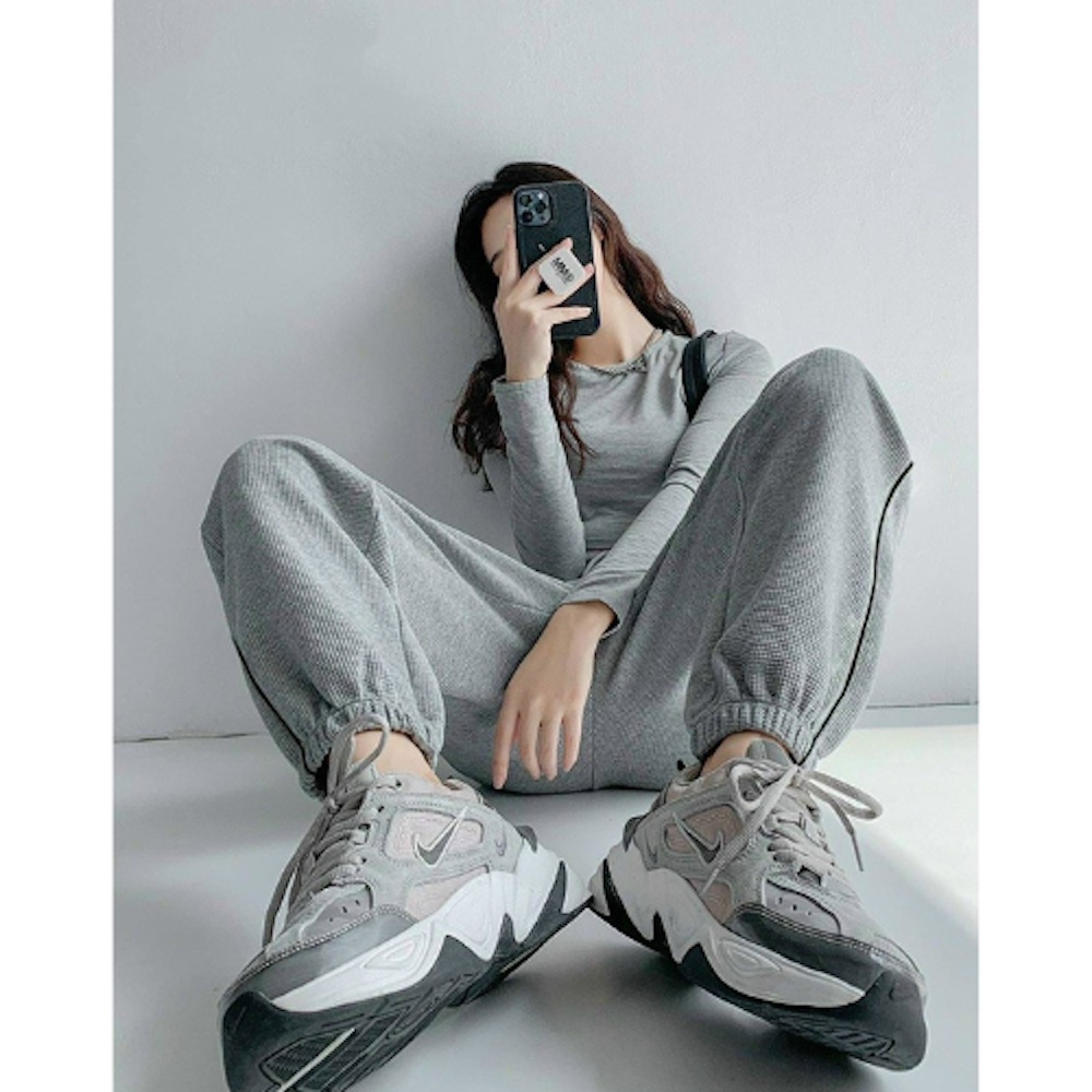 Quần jogger nữ sọc viền cạp chun quần thể thao unisex chất vải tổ ong năng động trẻ trung mặc đi chơi đi tập gym