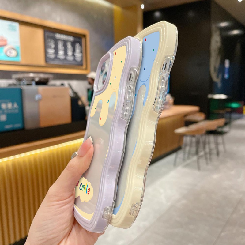 Ốp lưng iphone Ốp Điện Thoại Cát Chảy In Hình Kem Mặt Cười Cho iPhone 11 Pro 13 12 Pro Max 11 X XS Max XR 7 8 Plus