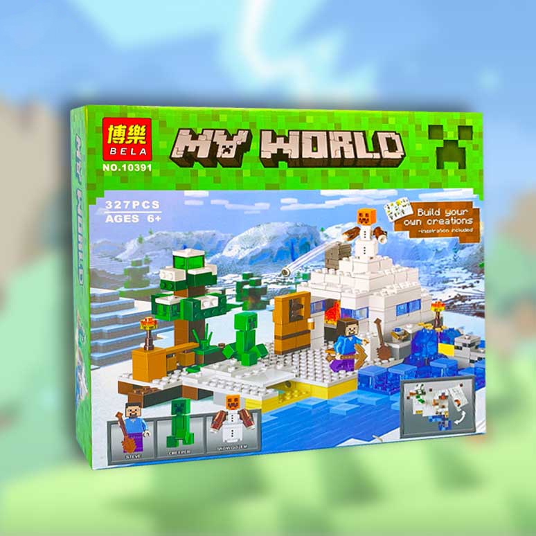 Lego Minecraft ngôi nhà tuyết chất liệu Nhựa ABS an toàn, kích thích sự sáng tạo cho trẻ