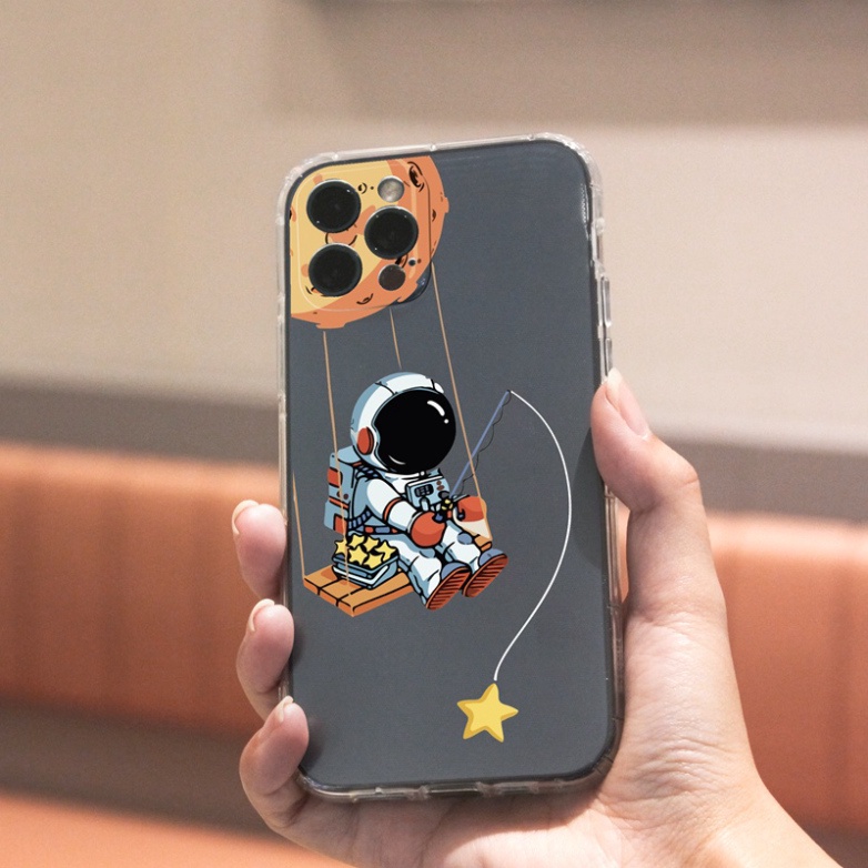 Ốp lưng iphone 6, 6s plus, 7 8 Plus, X, XS, XR, XSMAX, 11, 12, 13 PROMAX TRONG SUỐT PHI HÀNH GIA VÀ MÈO PKVN