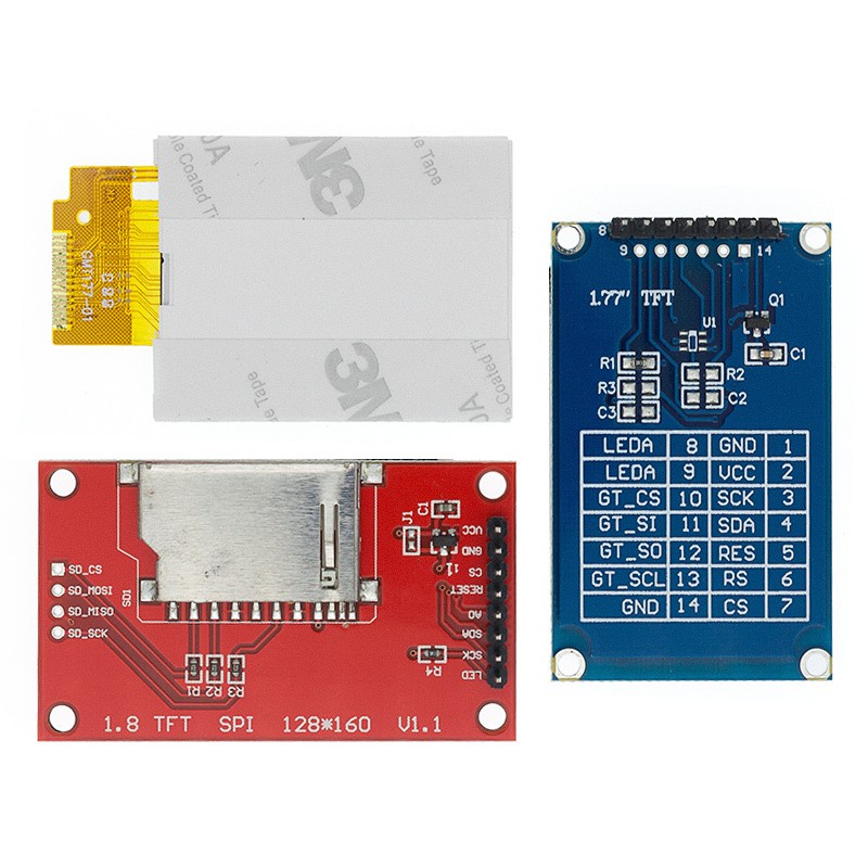 Mô Đun Màn Hình LCD TFT 1.77 1.8 inch 51 Trình Điều Khiển 4 Trình Chiếu 128*160 1.8 inch TFT